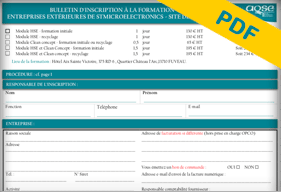 Bulletin d'inscription